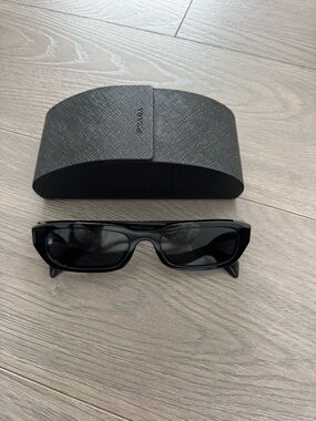 Prada Symbole Square Frame Acetate Sunglasses Black
